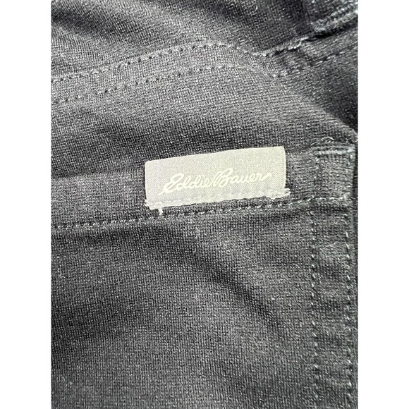 Eddie Bauer Pants Womens 10 Black Stretch Ponte Skinny Ankle 5-Pocket Casual - Picture 3 of 13